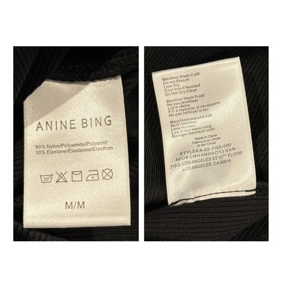 ANINE BING Montana Ribbed Midi Dress Size Medium - Picture 9 of 11